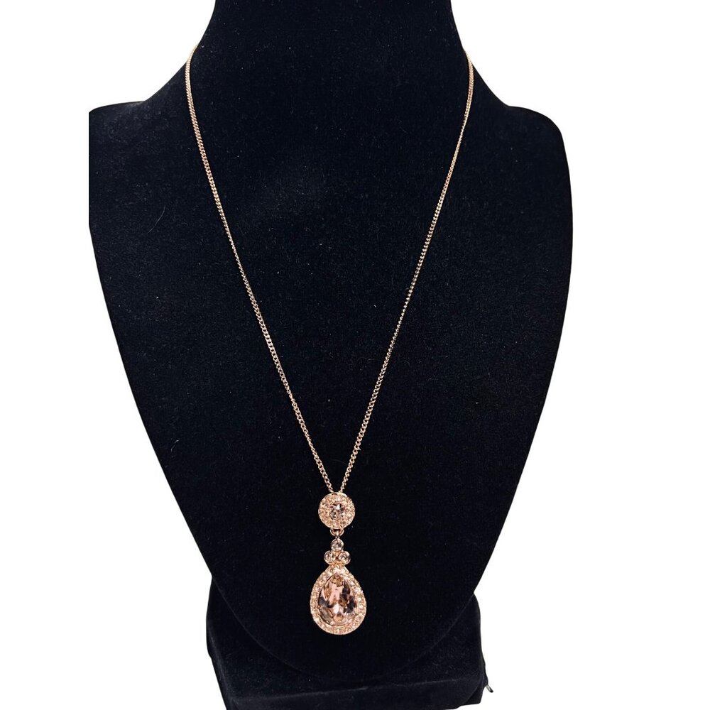 Givenchy Rose Gold Tone And Swarovski Crystal Statement Necklace (6298)